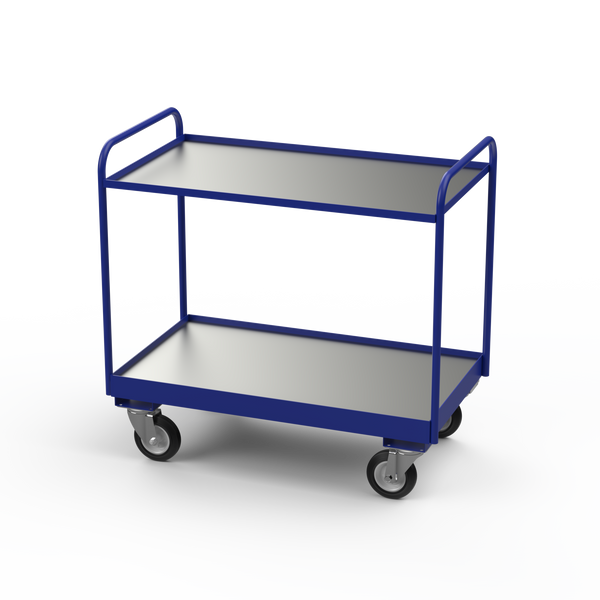 Medium Duty Tray Trolley with Steel Shelves