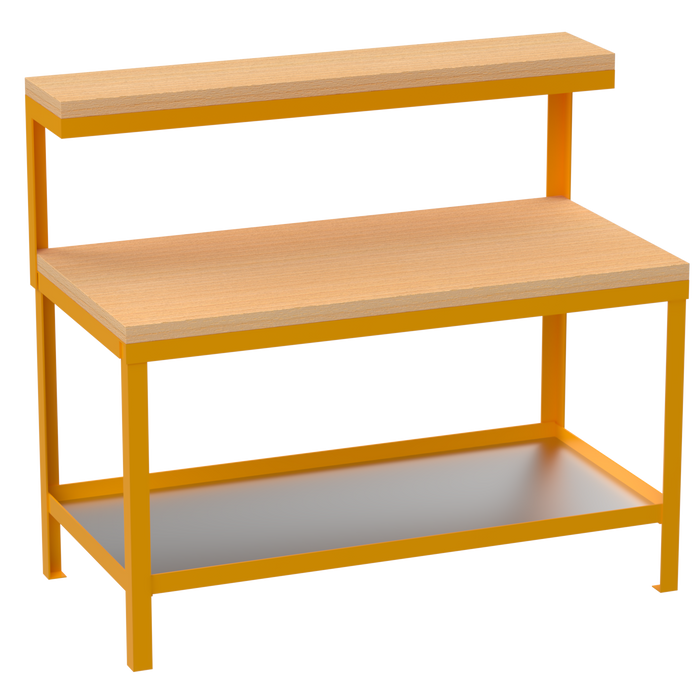 Heavy Duty Workbench | Hard Wooden Worktop | Top Shelf