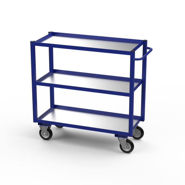 Heavy Duty Tray Trolley with 3 Steel Shelves